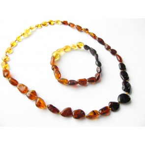 Baltic amber jewelry set